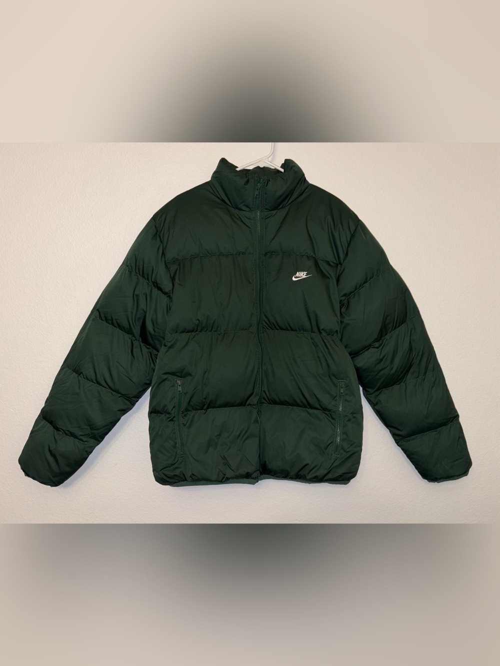 Nike Mens Small Green Sportswear Club Puffer Jacket Coat NWOT FB7368